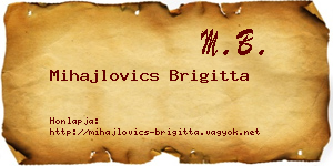 Mihajlovics Brigitta névjegykártya