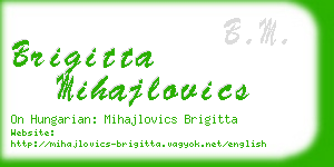 brigitta mihajlovics business card